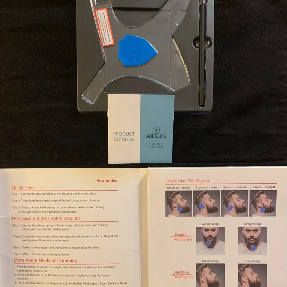 Precision Beard Shaping Tool - Blue
